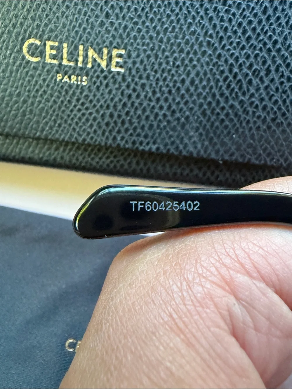 Celine Oversized Black Sunglasses with Dark Gray Lenses